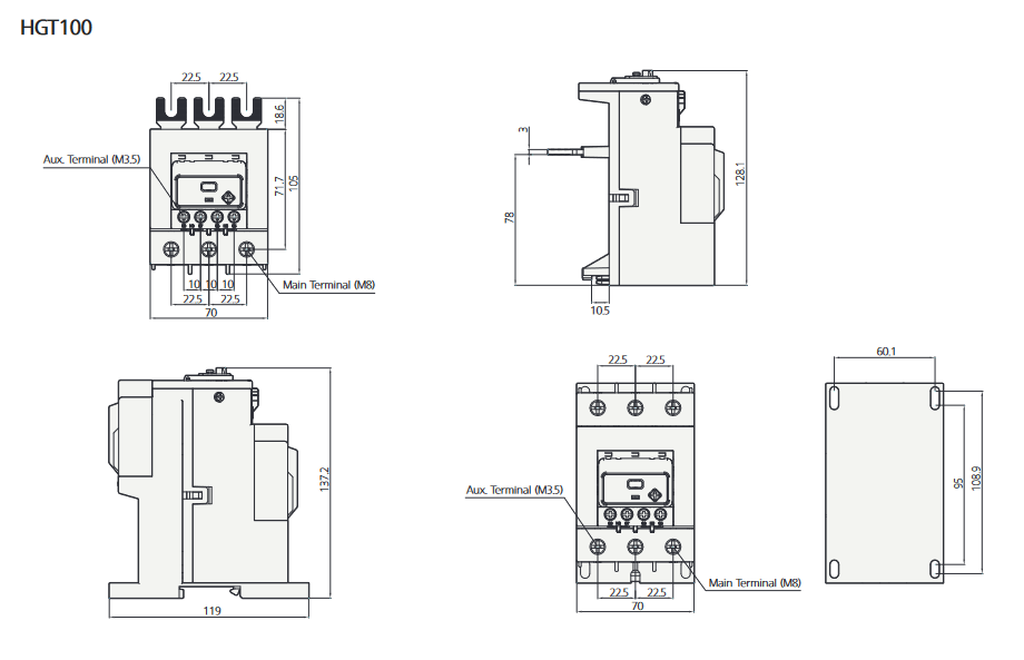 شکل رله حرارتی بیمتال هیوندای HGT100K