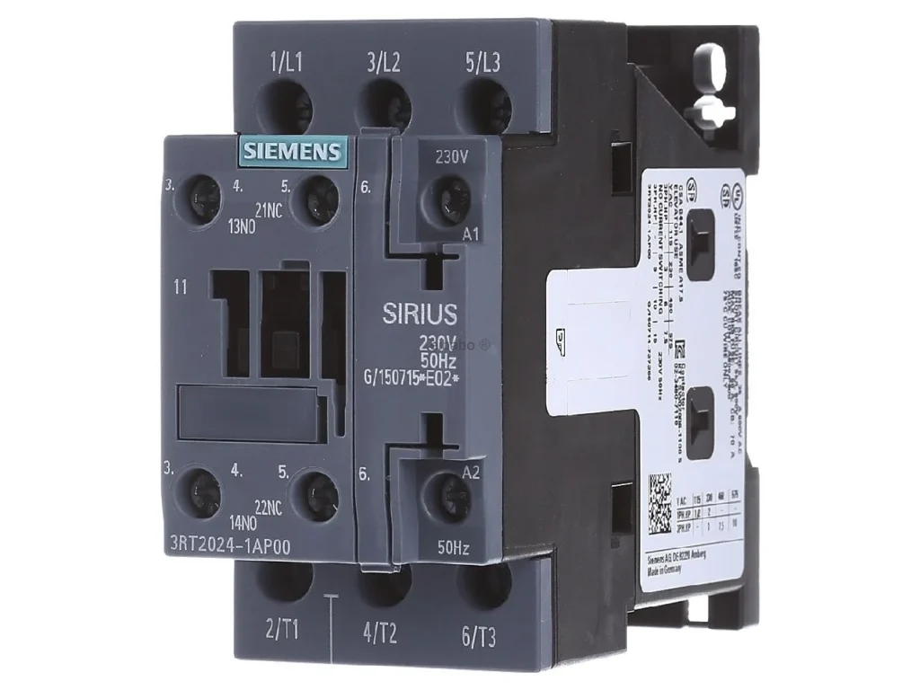 کنتاکتور 12A 5/5KW 230V زیمنس مدل 3RT2024-1AP00