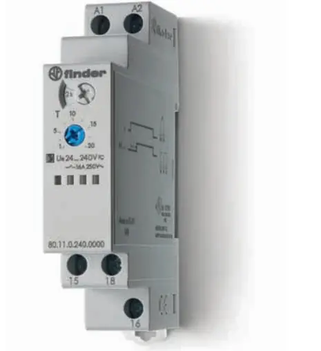 تایمر ON-Delay 801102400000 فیندر تک کنتاکت 16 آمپر AC/DC