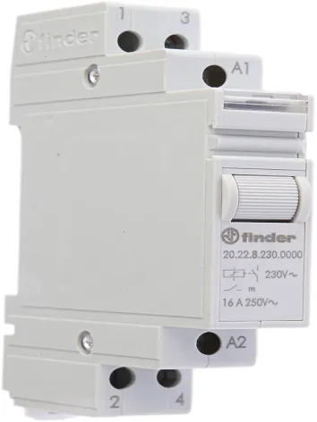رله 202282300000 فیندر ضربه‌ای دو باز 16 آمپر 230V-AC