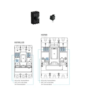 رله شنت کلید اتوماتیک هیوندای فیکس A300 الی A800 حرارتی-مغناطیسی 200V-230V AC
