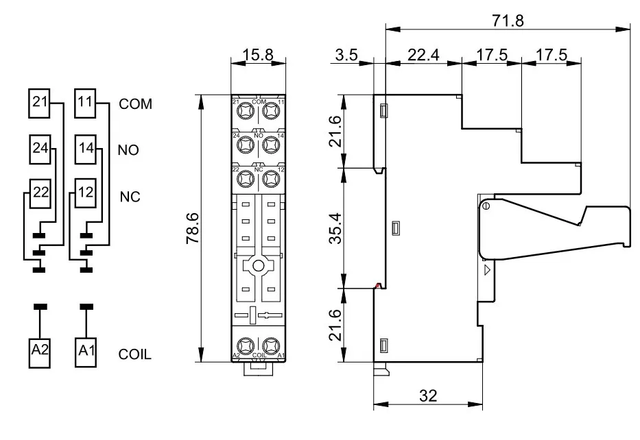 پایه سوکت SMA9505 فیندر با نگهدارنده فلزی
