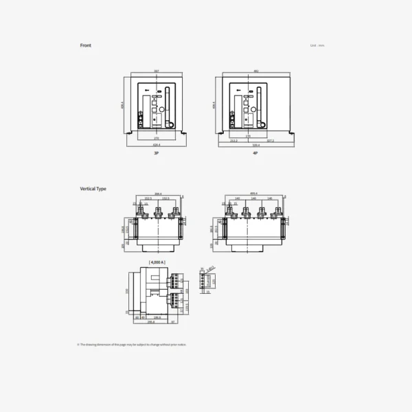 رله آندر ولتاژ کلید اتوماتیک هیوندای الکترونیکی 1600A 200V-230V AC