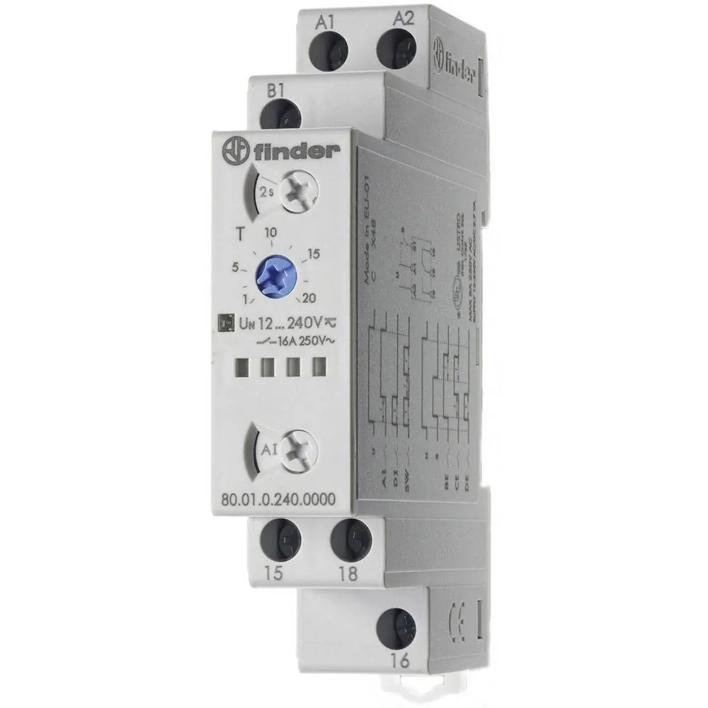 تایمر چندکارکرده 800102400000 فیندر تک کنتاکت 16 آمپر AC/DC