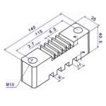 مقره باسبار ساپورت 4-6 شیار جبال مدل 1P140/411/606