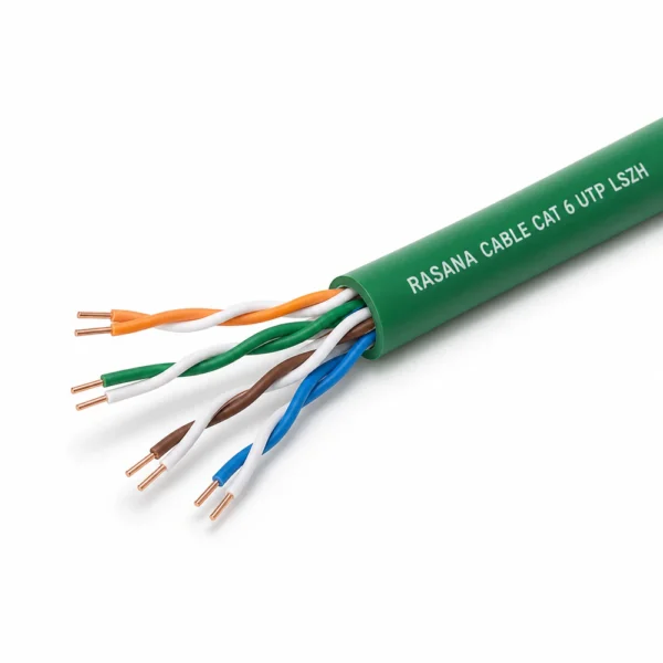 کابل شبکه Cat 6 UTP - LSZH رسانا کابل