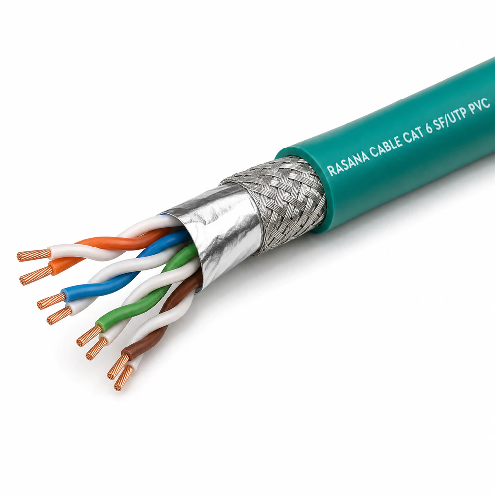 کابل شبکه Cat 6 SF/UTP - PVC رسانا کابل