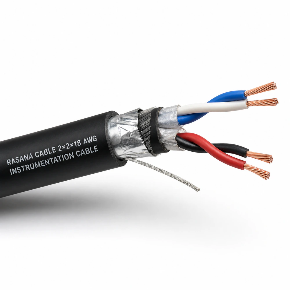 کابل ابزار دقیق 2×2×18 AWG رسانا کابل