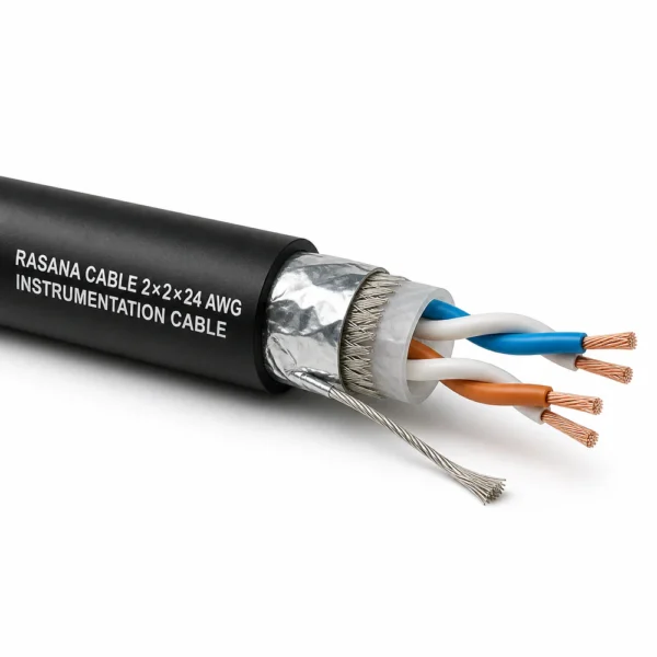 کابل ابزار دقیق 2×2×24 AWG رسانا کابل