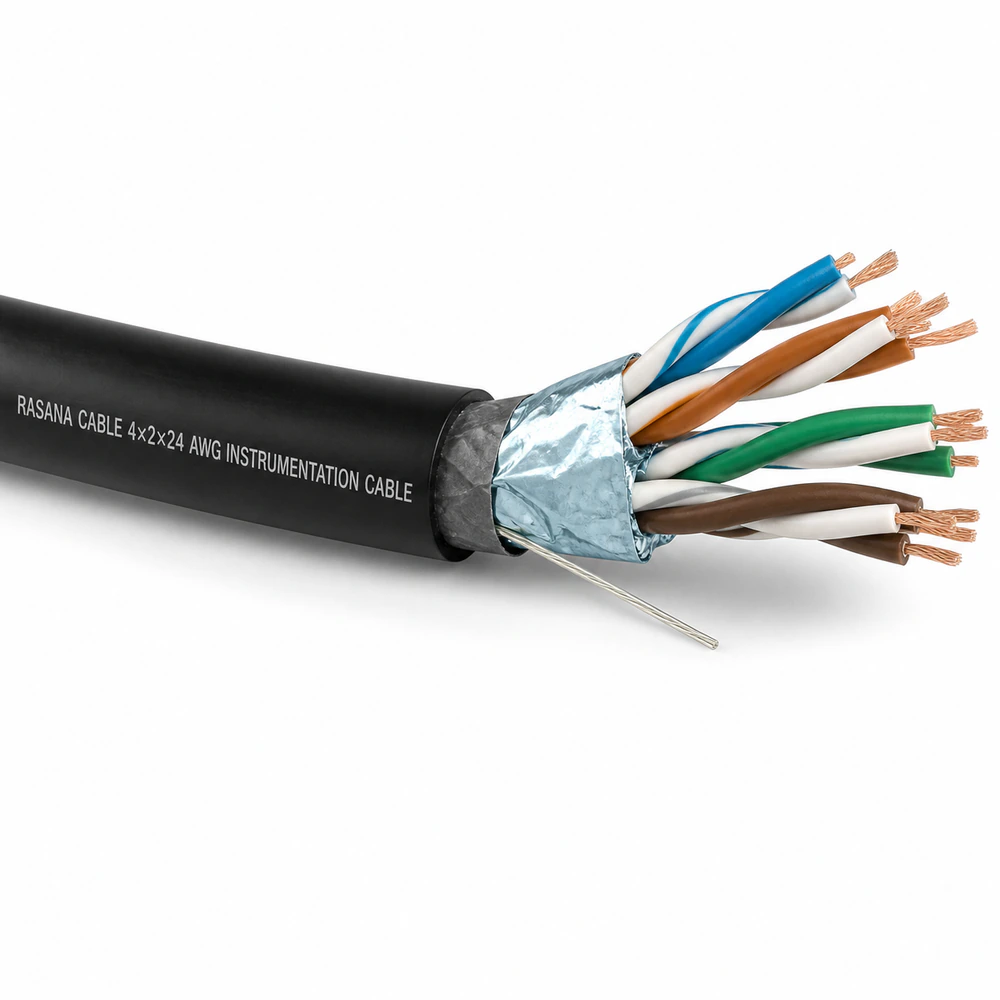 کابل ابزار دقیق 4×2×24 AWG رسانا کابل