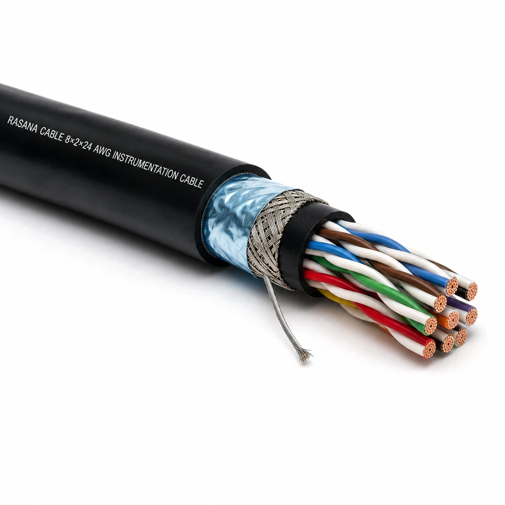 کابل ابزار دقیق 8×2×24 AWG رسانا کابل