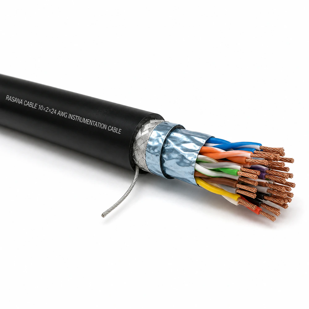 کابل ابزار دقیق 10×2×24 AWG رسانا کابل