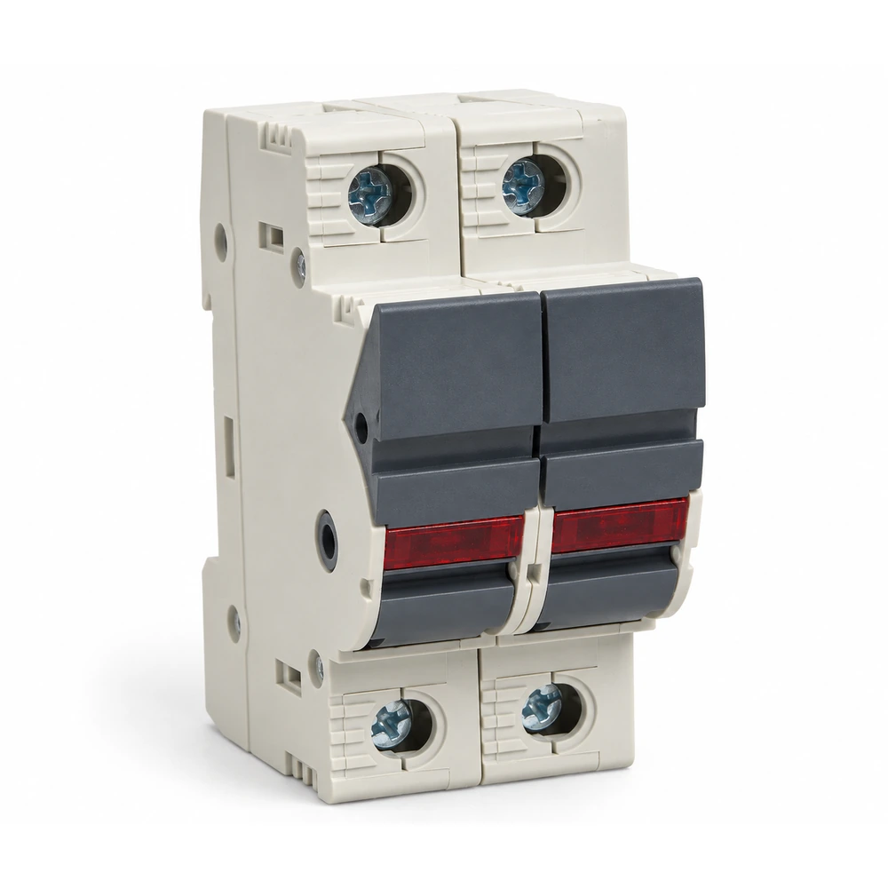 پایه‌فیوز دوپل پارس فانال PFFH-18W/32 X 2P برای فیوز ۱۰×۳۸؛ تصویر نمایشی
