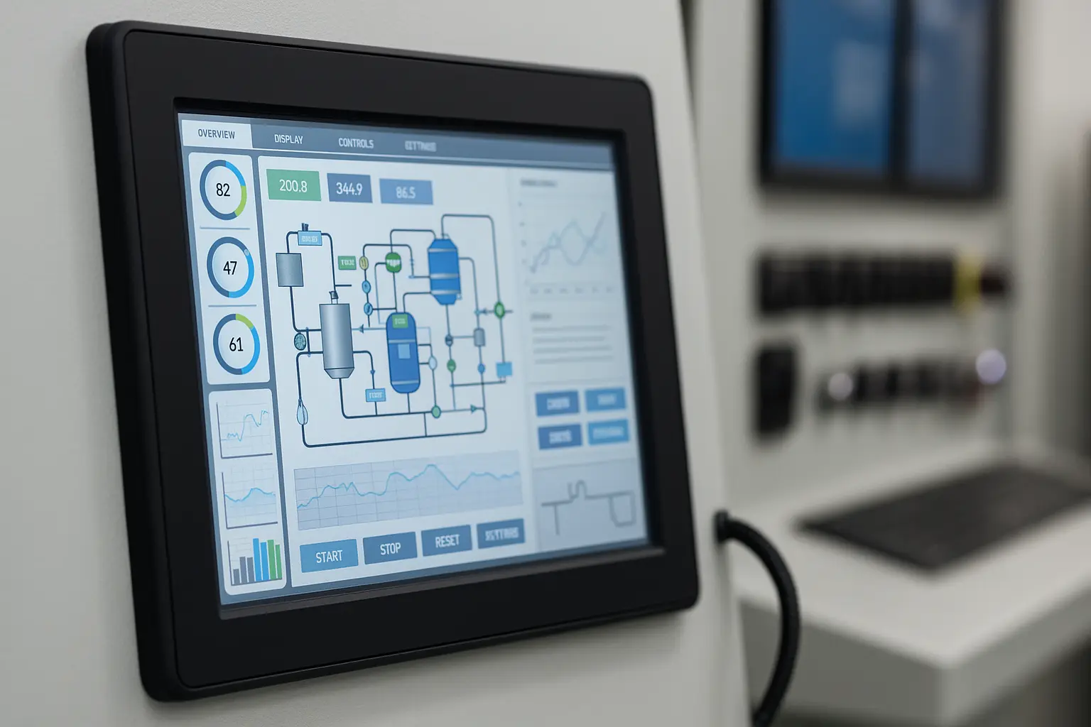 یک hmi برنامه نویسی شده