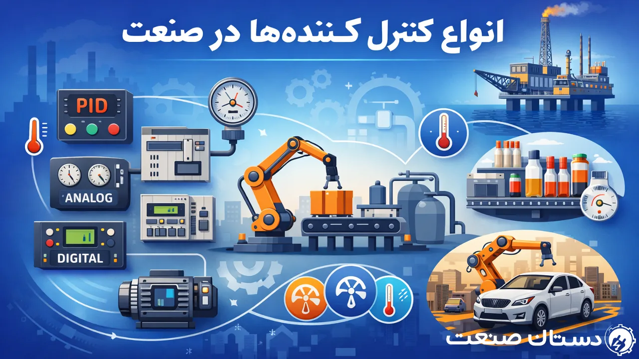 انواع کنترل کننده ها در صنعت