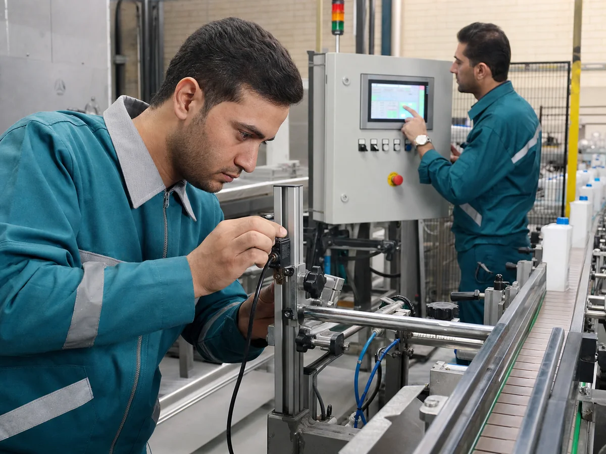 برنامه‌نویسی PLC و HMI خط تولید